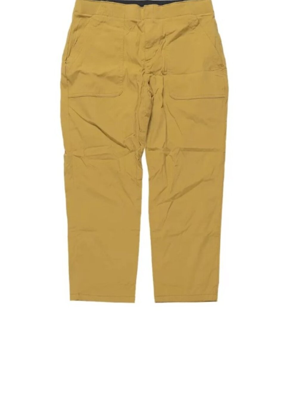 Eddie Bauer Horizon High Rise Crop Hiking Camping Pants in Gold 12 NWT